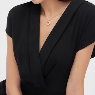 Bvlgari Jewelry 18K Rose Gold BVLGARI BVLGARI Diamond Necklace