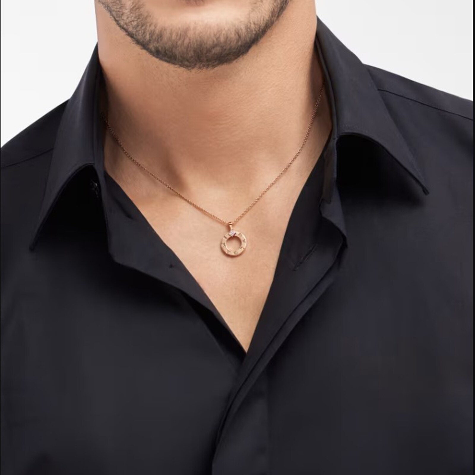 Bvlgari Jewelry 18K Rose Gold BVLGARI BVLGARI Diamond Necklace