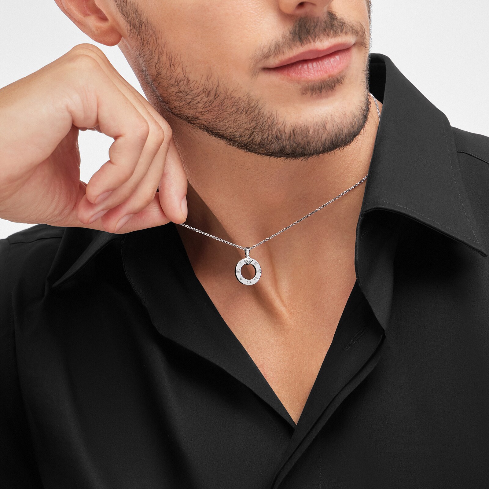 Bvlgari Jewelry 18K White Gold BVLGARI BVLGARI Diamond Necklace