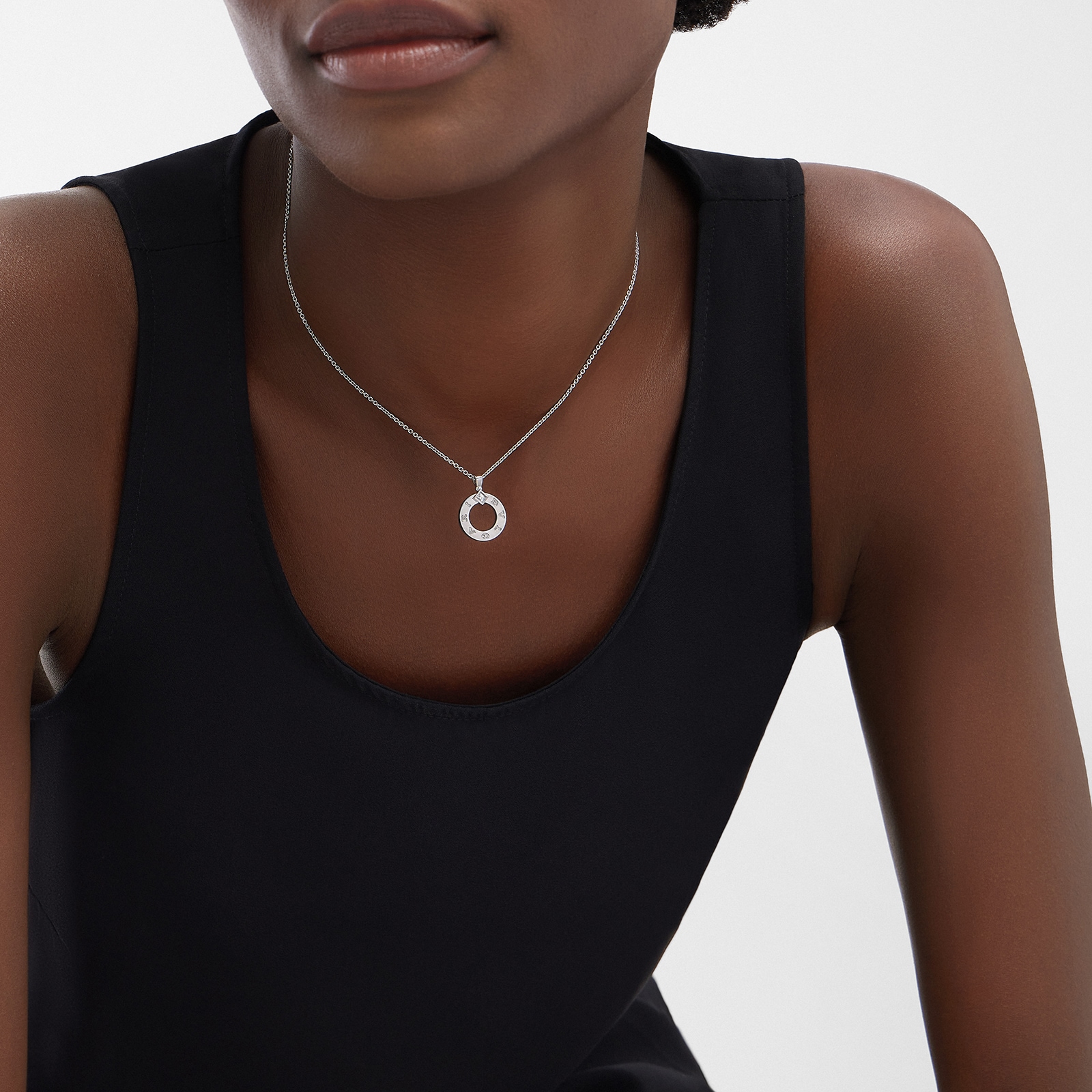 Bvlgari Jewelry 18K White Gold BVLGARI BVLGARI Diamond Necklace