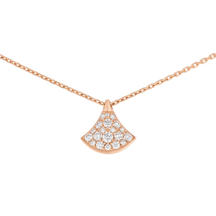 Bvlgari Jewelry 18K Rose Gold Divas Dream Diamond Necklace