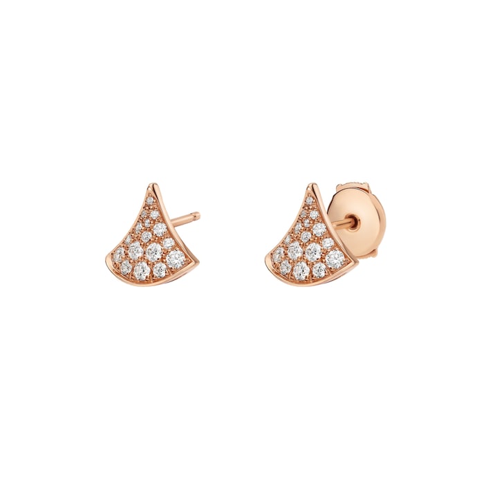 Bvlgari Jewelry 18K Rose Gold Divas Dream Diamond Earrings