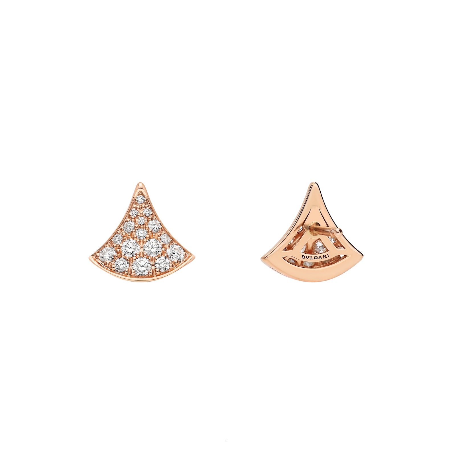 Bvlgari Jewelry 18K Rose Gold Divas Dream Diamond Earrings