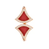 Bvlgari Jewelry 18K Rose Gold Divas Dream Diamond & Carnelian Ring - Size 52