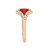 Bvlgari Jewelry 18K Rose Gold Divas Dream Diamond & Carnelian Ring - Size 54