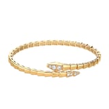 Bvlgari Jewelry 18K Yellow Gold Serpenti Viper Diamond Bracelet - Size M/L