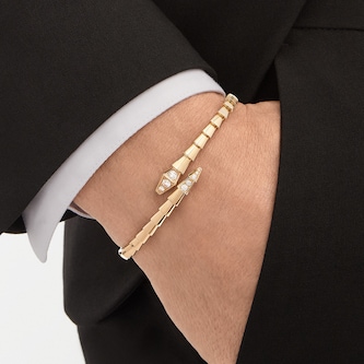 Bvlgari Jewelry 18K Yellow Gold Serpenti Viper Diamond Bracelet - Size M/L Bvlgari Jewelry 18K Yellow Gold Serpenti Viper Diamond Bracelet - Size M/L