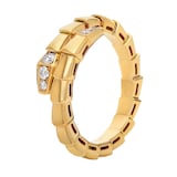 Bvlgari Jewelry 18K Yellow Gold Serpenti Viper Diamond Ring - Size 54-56