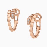 Bvlgari Jewelry 18K Rose Gold Serpenti Viper Diamond Earrings