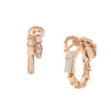 Bvlgari Jewelry 18K Rose Gold Serpenti Viper Diamond Earrings