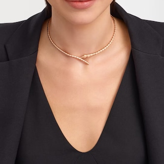 Bvlgari Jewelry 18K Rose Gold Serpenti Viper Necklace