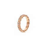 Bvlgari Jewelry 18K Rose Gold Serpenti Viper Diamond Ring - Ring Size 6.5