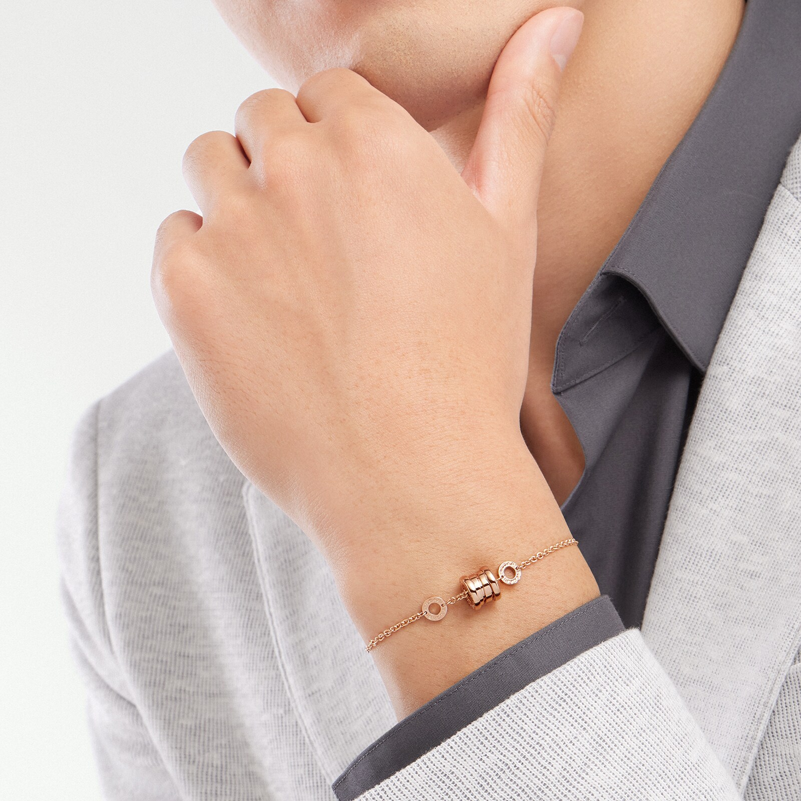 Bvlgari Jewelry 18K Rose Gold B.zero1 Bracelet - Size M/L