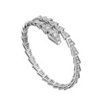 Bvlgari Jewelry 18K White Gold Serpenti Viper Diamond Bracelet - Size L