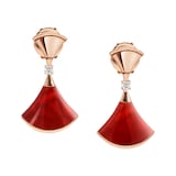 Bvlgari Jewelry 18K Rose Gold Divas Dream Diamond & Carnelian Drop Earrings