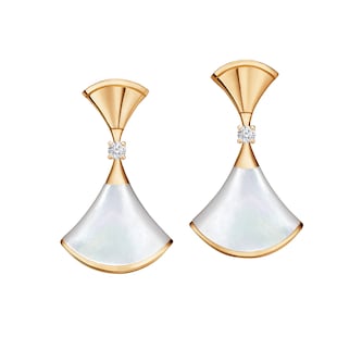 Bvlgari Jewelry 18K Yellow Gold Divas Dream Diamond & Mother Of Pearl Drop Earrings Bvlgari Jewelry 18K Yellow Gold Divas Dream Diamond & Mother Of Pearl Drop Earrings