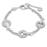 Bvlgari Jewelry 18K White Gold Bvlgari Bvlgari Diamond Bracelet - Size M/L