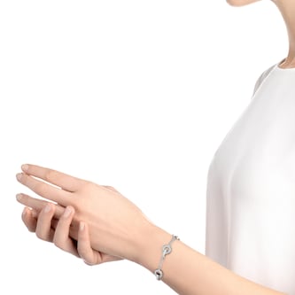 Bvlgari Jewelry 18K White Gold Bvlgari Bvlgari Diamond Bracelet - Size M/L Bvlgari Jewelry 18K White Gold Bvlgari Bvlgari Diamond Bracelet - Size M/L