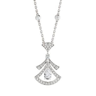 Bvlgari Jewelry 18K White Gold Divas Dream Diamond Necklace Bvlgari Jewelry 18K White Gold Divas Dream Diamond Necklace