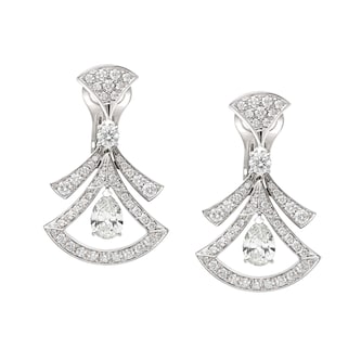 Bvlgari Jewelry 18K White Gold Divas Dream Diamond Drop Earrings Bvlgari Jewelry 18K White Gold Divas Dream Diamond Drop Earrings