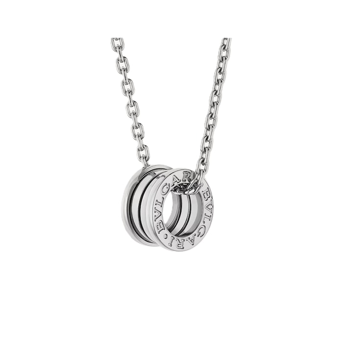 Bvlgari Jewelry 18K White Gold B.ZERO1 Pendant Necklace