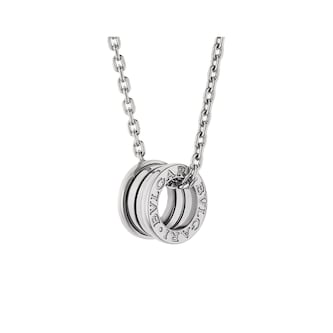 Bvlgari Jewelry 18K White Gold B.ZERO1 Pendant Necklace