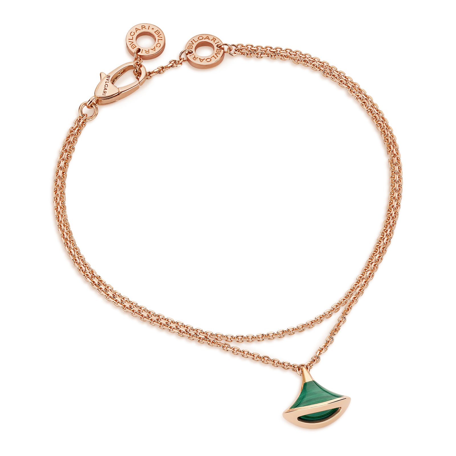 Bvlgari Jewelry 18K Rose Gold Divas Dream Malachite Bracelet - Size M/L Bvlgari Jewelry 18K Rose Gold Divas Dream Malachite Bracelet - Size M/L