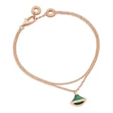 Bvlgari Jewelry 18K Rose Gold Divas Dream Malachite Bracelet - Size M/L