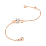 Bvlgari Jewelry 18K Rose Gold & White Ceramic B.zero1 Bracelet - Size M/L