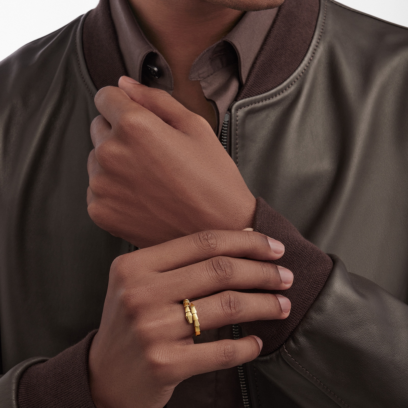 Bvlgari Jewelry 18K Yellow Gold Serpenti Viper Ring - Size XL