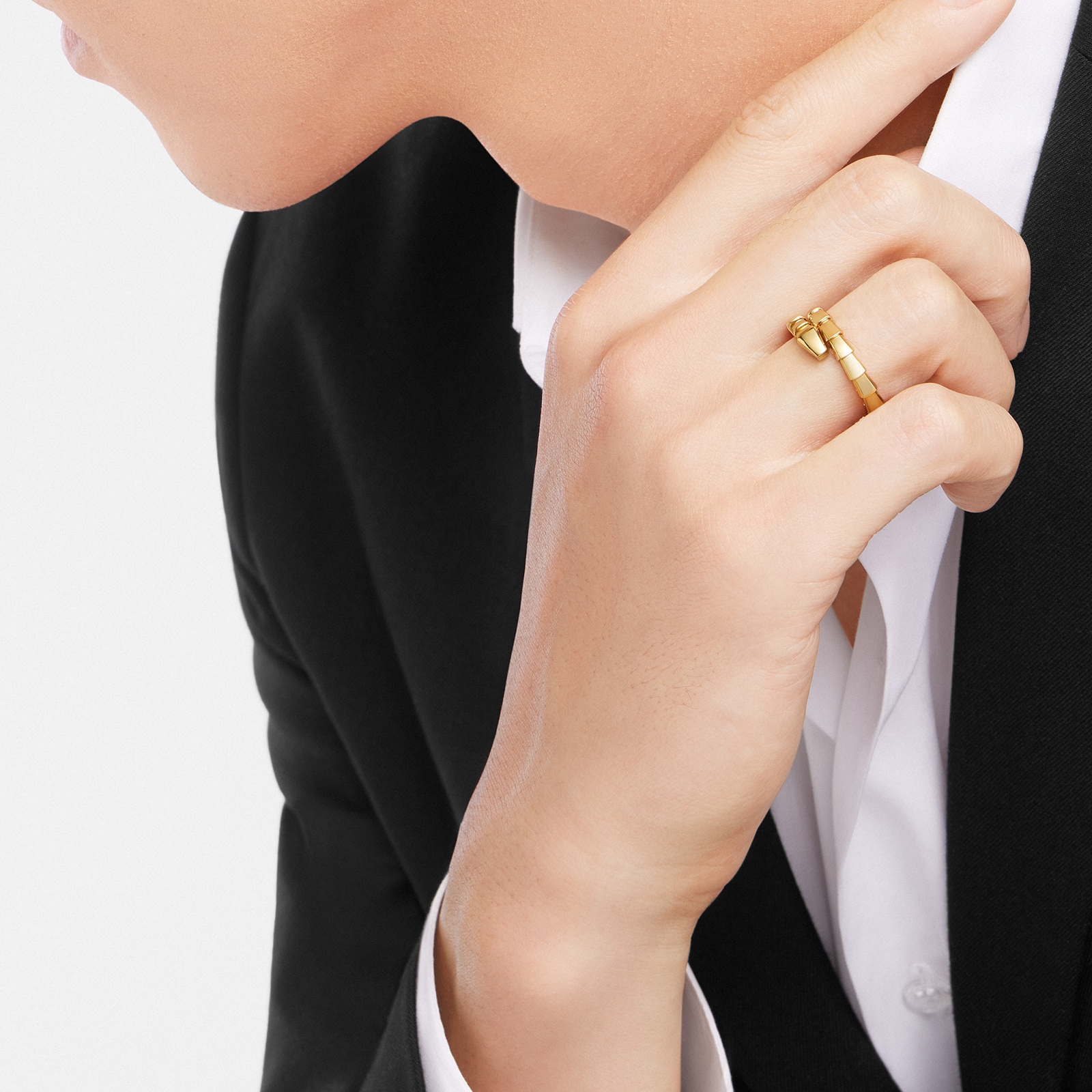 Bvlgari Jewelry 18K Yellow Gold Serpenti Viper Ring - Size XL