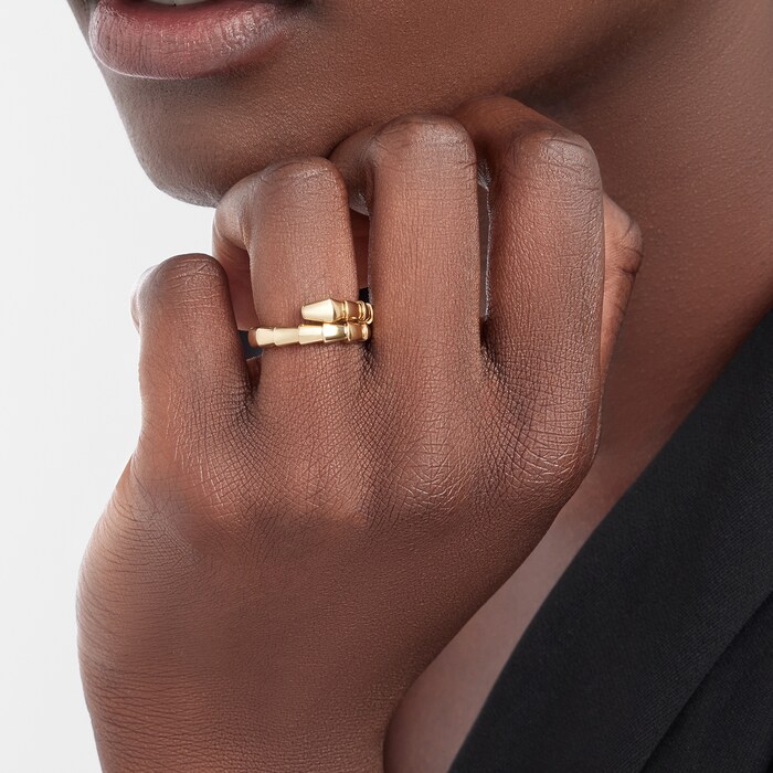 Bvlgari Jewelry 18K Yellow Gold Serpenti Viper Ring - Size XL
