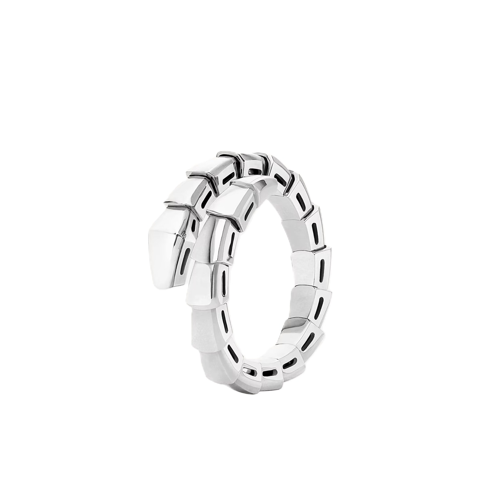Bvlgari Jewelry 18K White Gold Serpenti Viper Snake Ring - Ring Size Small