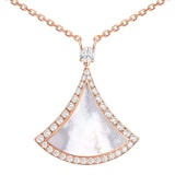 Bvlgari Jewelry 18K Rose Gold Divas Dream Diamond & Mother Of Pearl Necklace