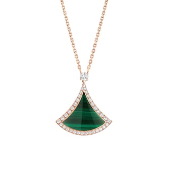 Bvlgari Jewelry 18K Rose Gold Divas Dream Diamond & Malachite Necklace Bvlgari Jewelry 18K Rose Gold Divas Dream Diamond & Malachite Necklace