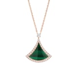 Bvlgari Jewelry 18K Rose Gold Divas Dream Diamond & Malachite Necklace