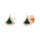 Bvlgari Jewelry 18K Rose Gold Divas Dream Diamond & Malachite Stud Earrings