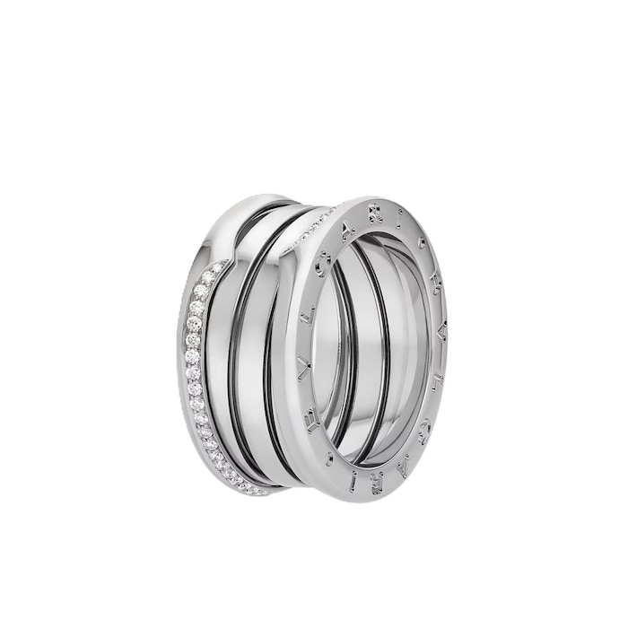 Bvlgari Jewelry 18K White Gold B.ZERO1 Three Band Ring - Ring Size 6.5