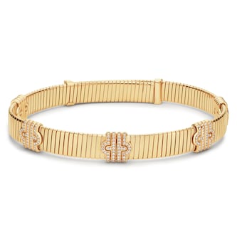 Bvlgari Jewelry 18K Yellow Gold Serpenti Tubogas Diamond Collar Necklace Bvlgari Jewelry 18K Yellow Gold Serpenti Tubogas Diamond Collar Necklace