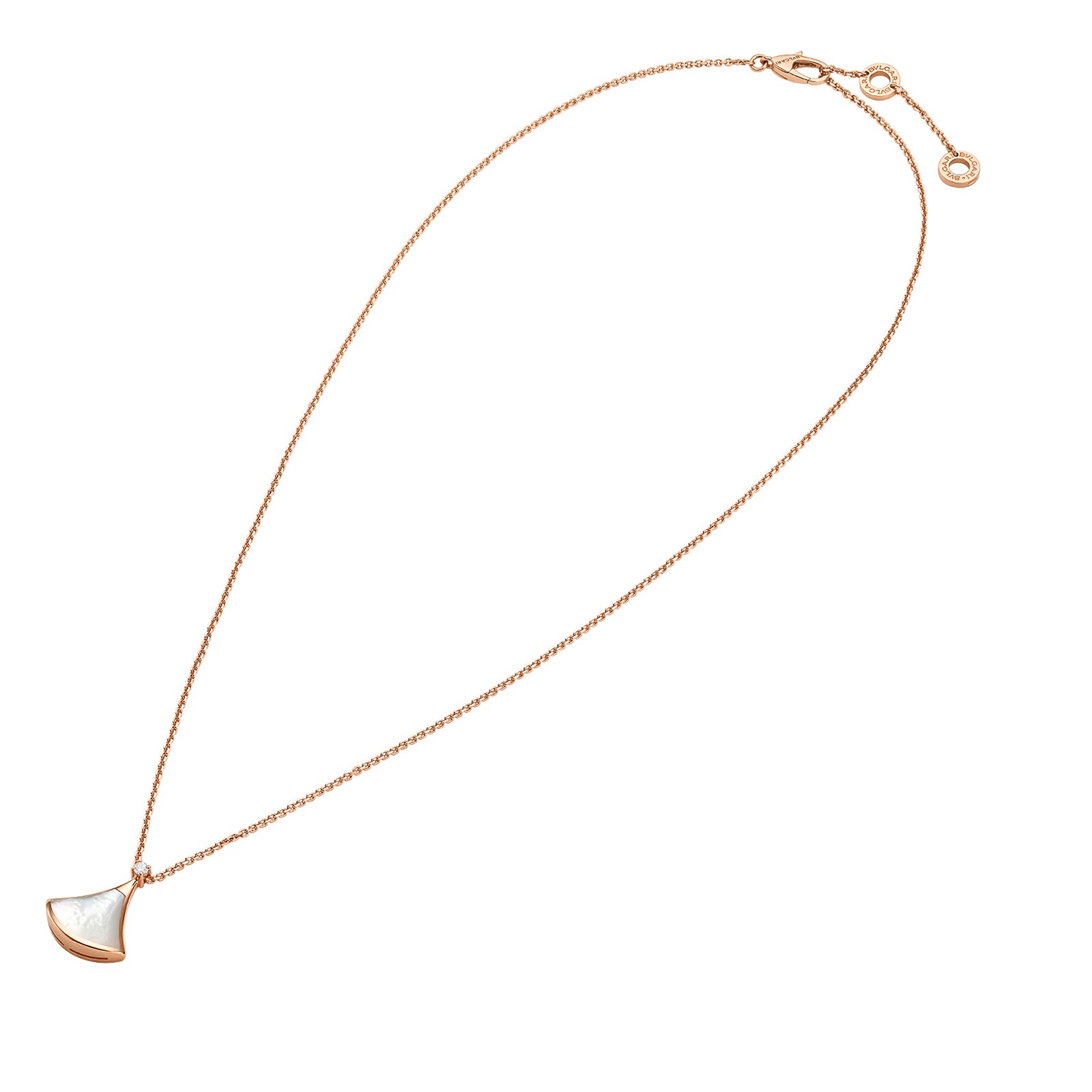 Bvlgari Jewelry 18K Rose Gold Divas Dream Diamond & Mother Of Pearl Necklace
