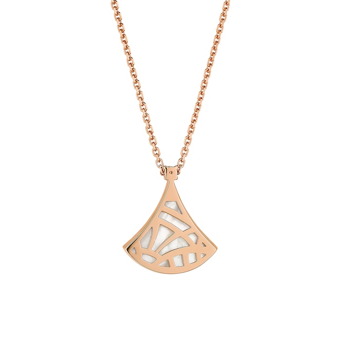 Bvlgari Jewelry 18K Rose Gold Divas Dream Diamond & Mother Of Pearl Necklace