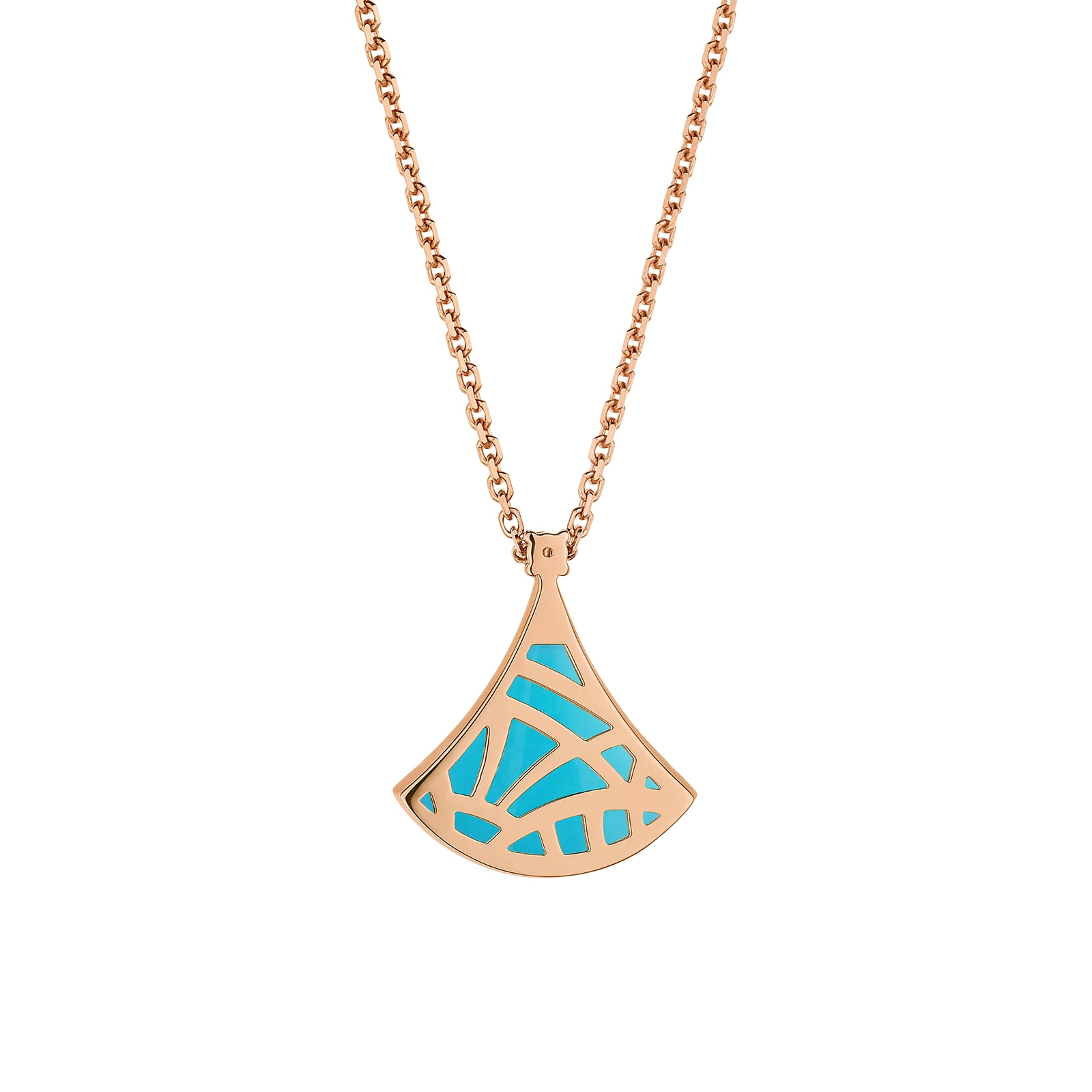 Bvlgari Jewelry 18K Rose Gold Divas Dream Diamond & Turquoise Necklace