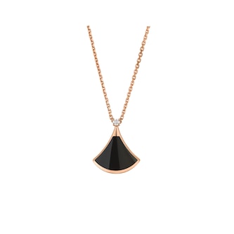 Bvlgari Jewelry 18K Rose Gold Divas Dream Black Onyx & Diamond Pendant Necklace