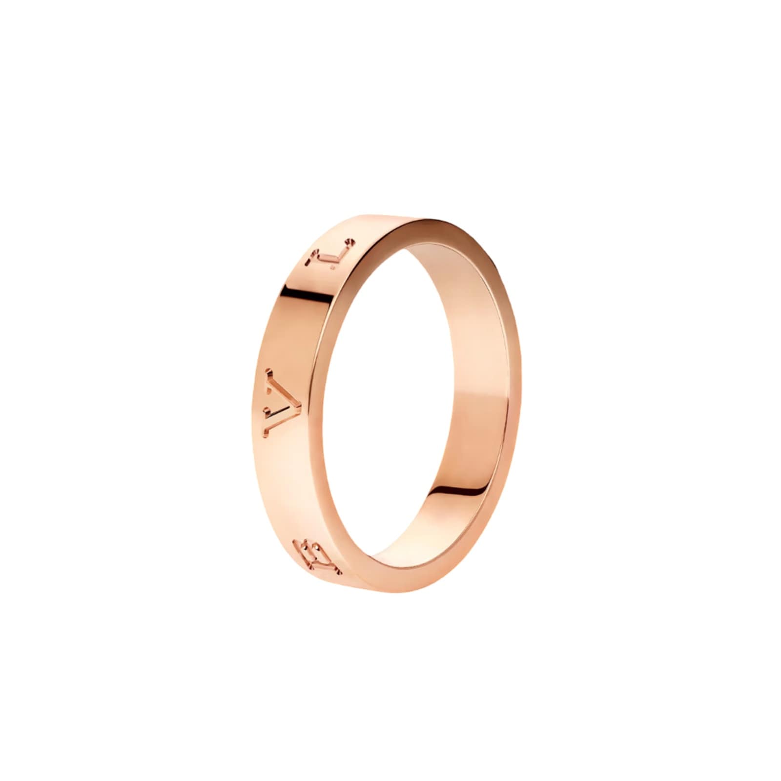 Bvlgari Jewelry 18K Rose Gold B.ZERO1 Essential Band Ring - Ring Size 6.5