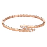 Bvlgari Jewelry 18K Rose Gold Serpenti Viper Diamond Bracelet - Size XL