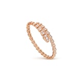 Bvlgari Jewelry 18K Rose Gold Serpenti Viper Diamond Snake Bangle