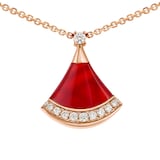 Bvlgari Jewelry 18K Rose Gold Divas Dream Diamond & Carnelian Necklace