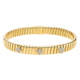 Bvlgari Jewelry 18K Yellow Gold Serpenti Tubogas Diamond Bracelet Size M