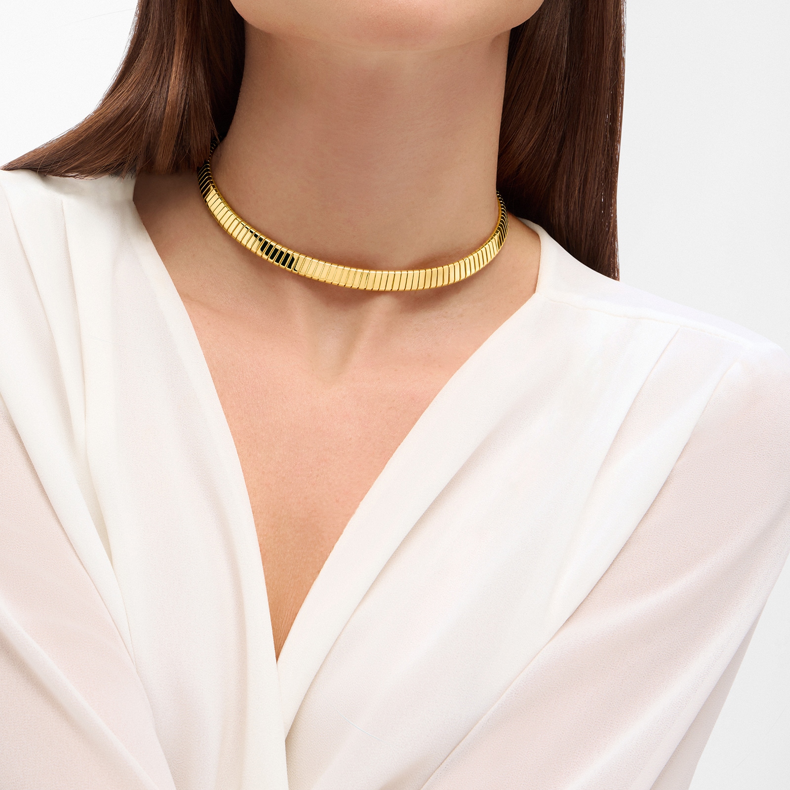Bvlgari Jewelry 18K Yellow Gold Serpenti Tubogas Collar Necklace Bvlgari Jewelry 18K Yellow Gold Serpenti Tubogas Collar Necklace