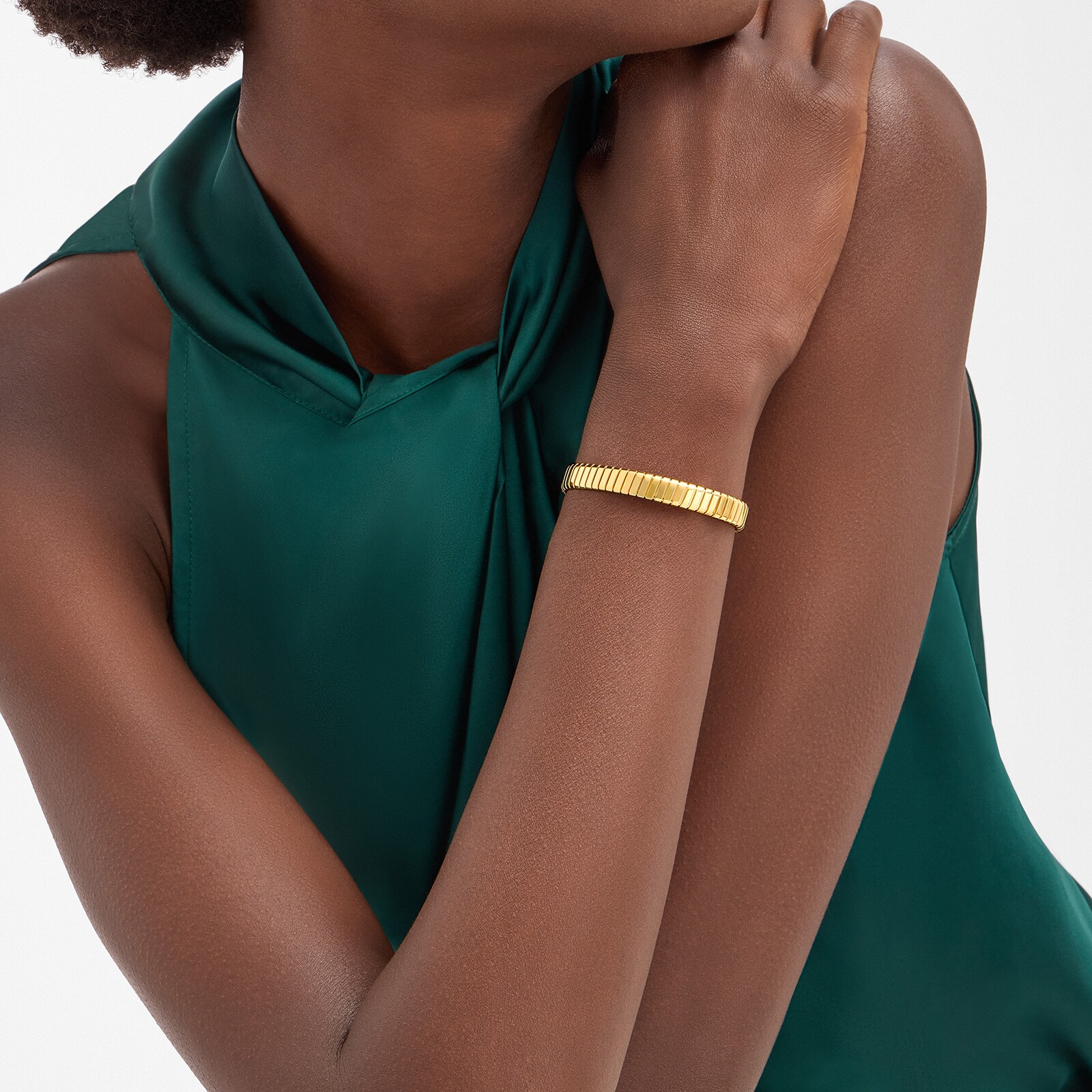 Bvlgari Jewelry 18K Yellow Gold Serpenti Tubogas Bracelet - Size M